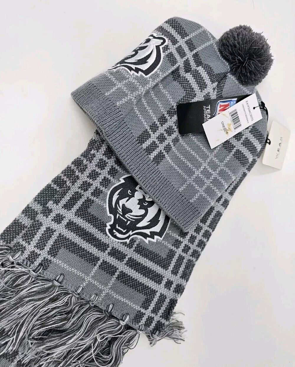 NFL Cincinnati Bengals Beanie And Scarf - Wear By Erin Andrews One Size NEW
